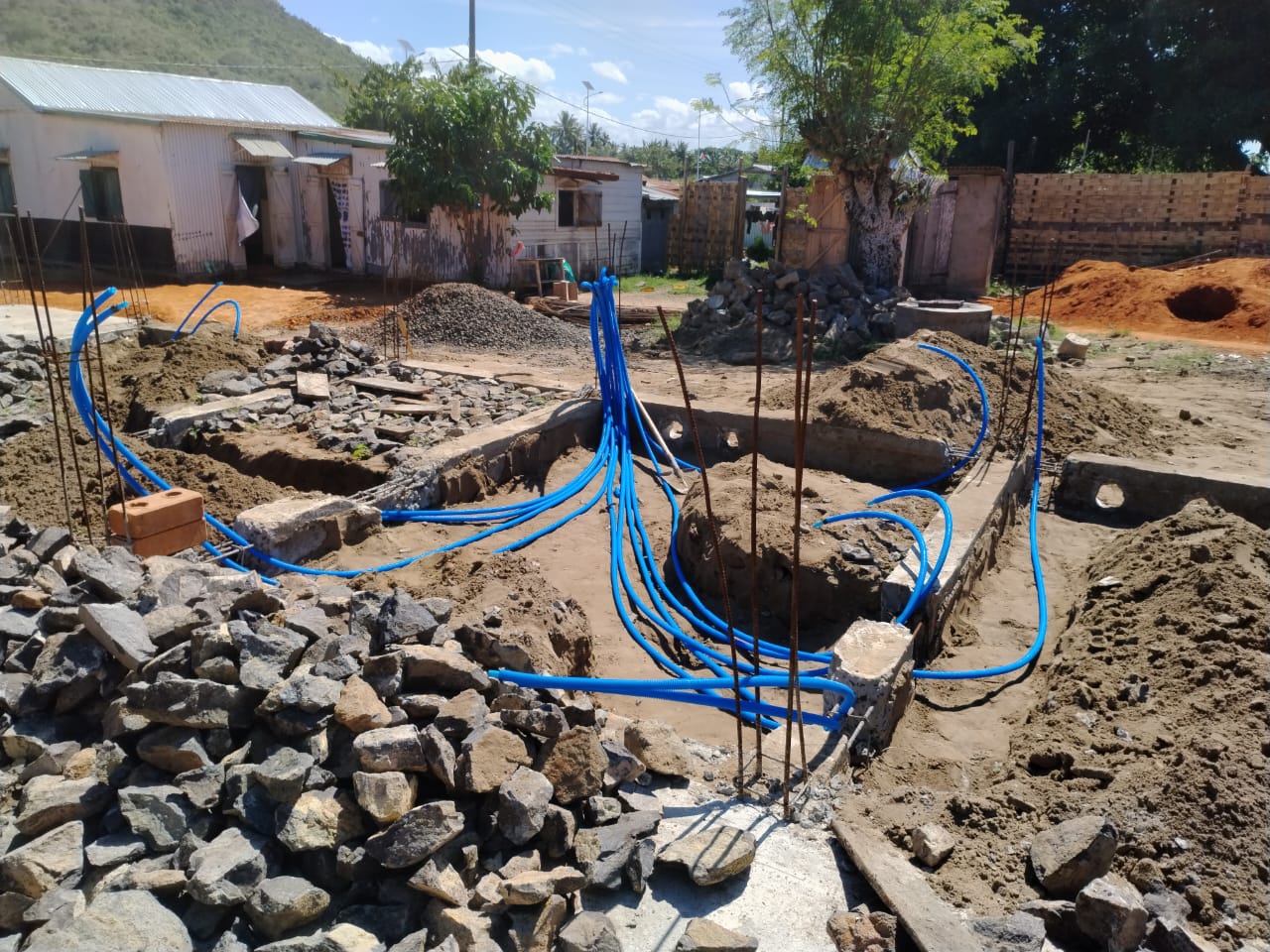 Chantier villa témoin en cours