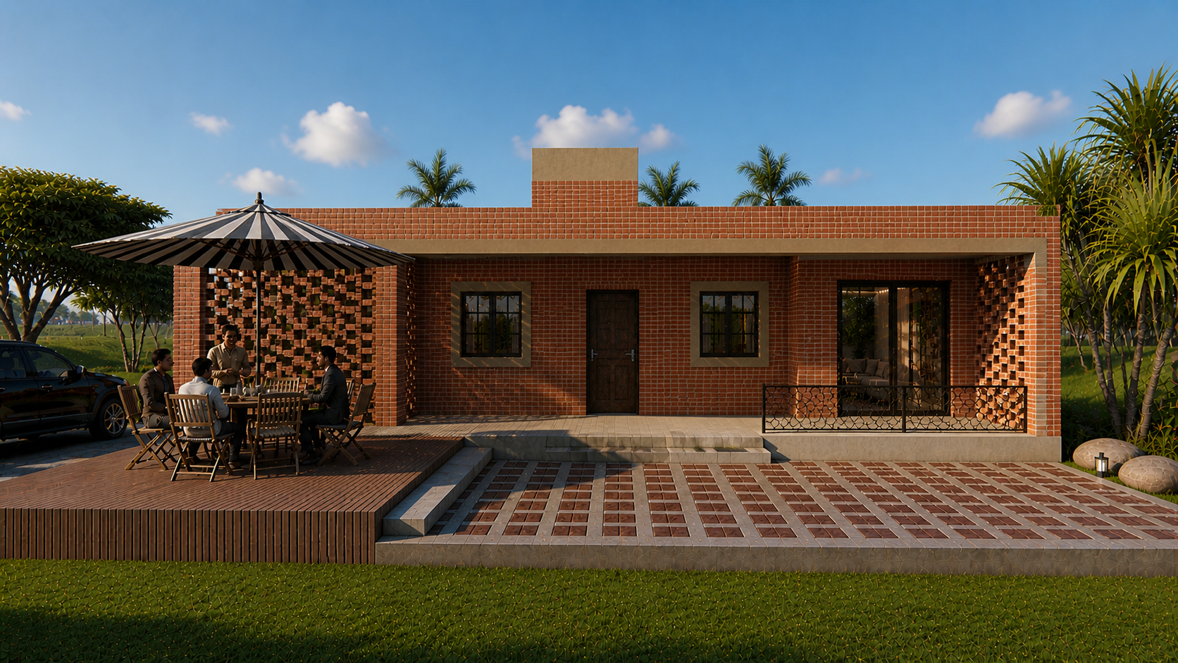 Élévation 3D villa témoin